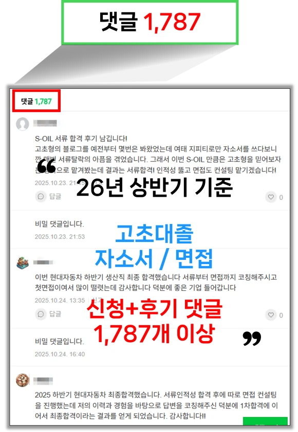 고초형 자소서 첨삭 상담